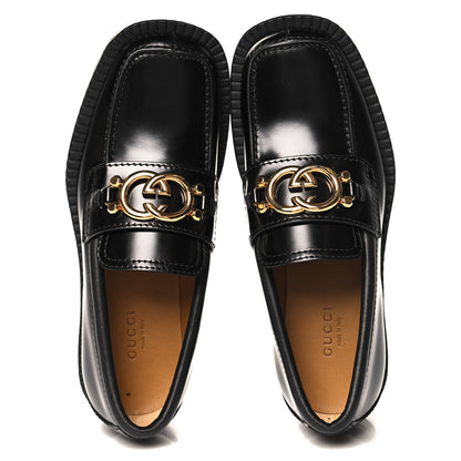 Gucci Spice Lux Nappa Samoa Interlocking G Loafers 36.5 Black 2 of 10