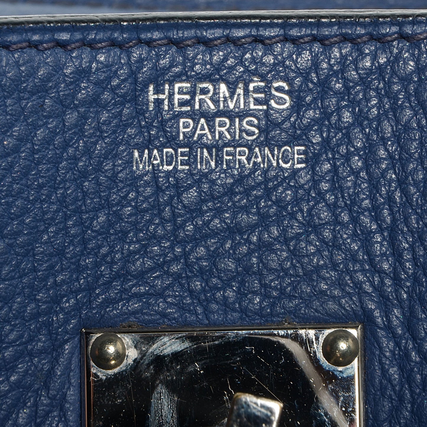 Taurillon Clemence JPG Birkin 42 Bleu Brighton
