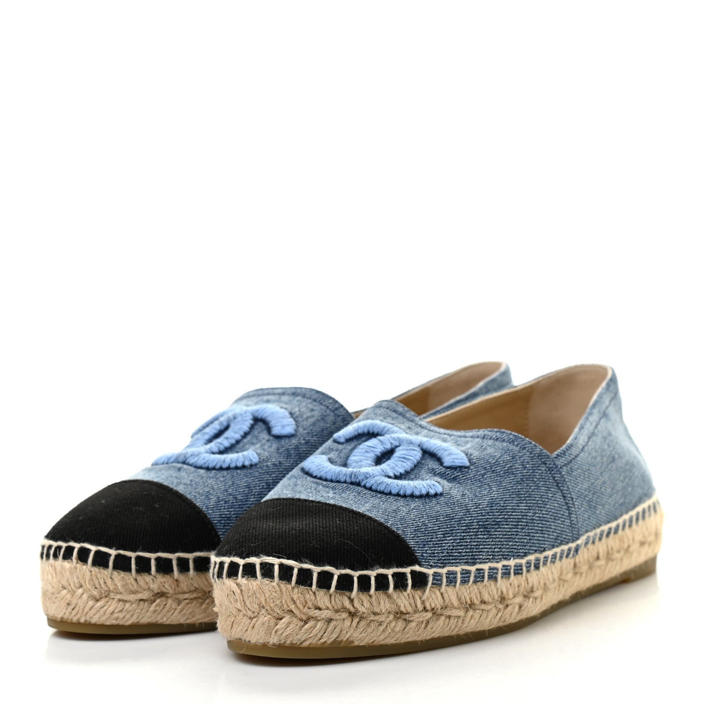 Denim CC Espadrilles 38 Blue Black