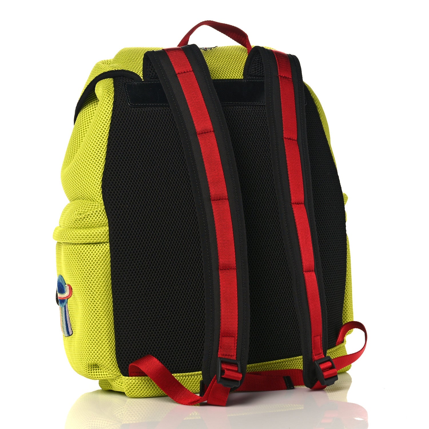 Gucci Mesh Web Hollywood Embroidered Double Buckle Backpack Anis Multicolor Black 2 of 13