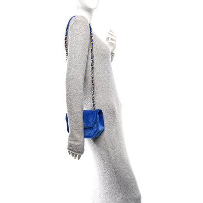 Chanel Velvet Quilted Mini Place Vendome Flap Blue 2 of 10