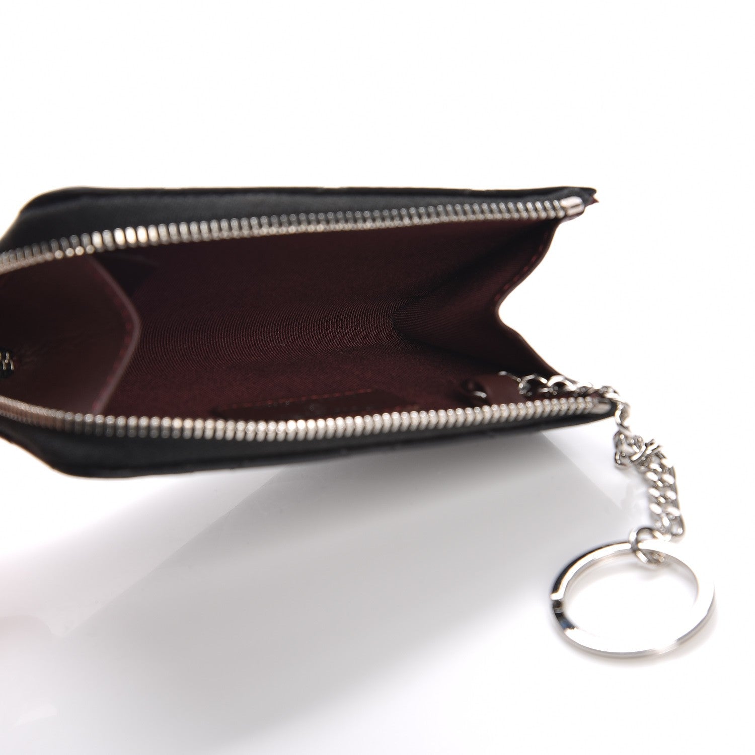 Chanel Lambskin Quilted Key Holder Case Black 5 of 8