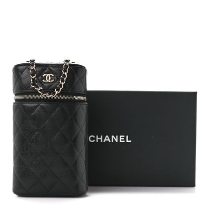 Chanel Caviar Quilted Phone Holder With Chain Black 11 of 12