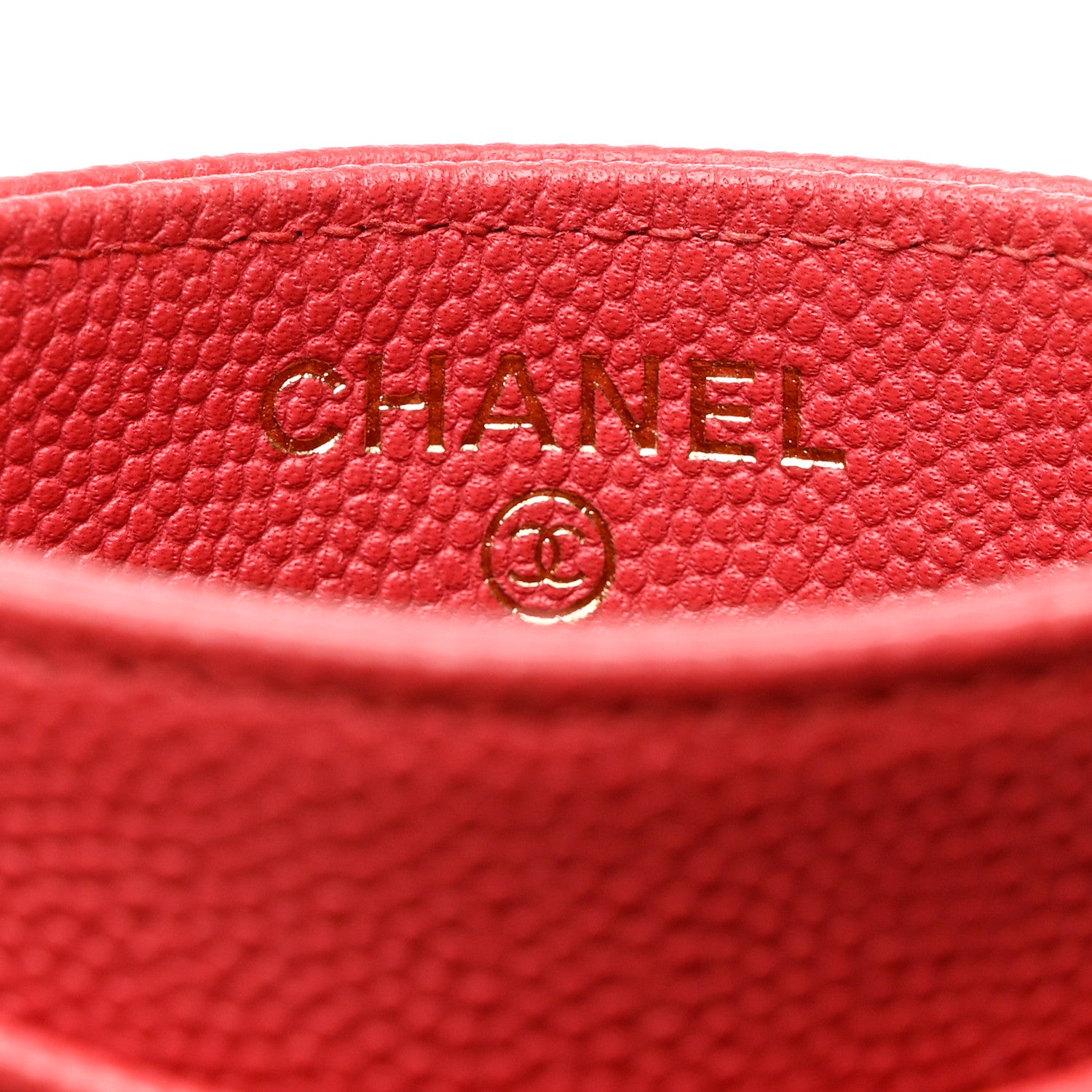 Chanel Caviar Quilted Card Holder Dark Pink 7 of 10
