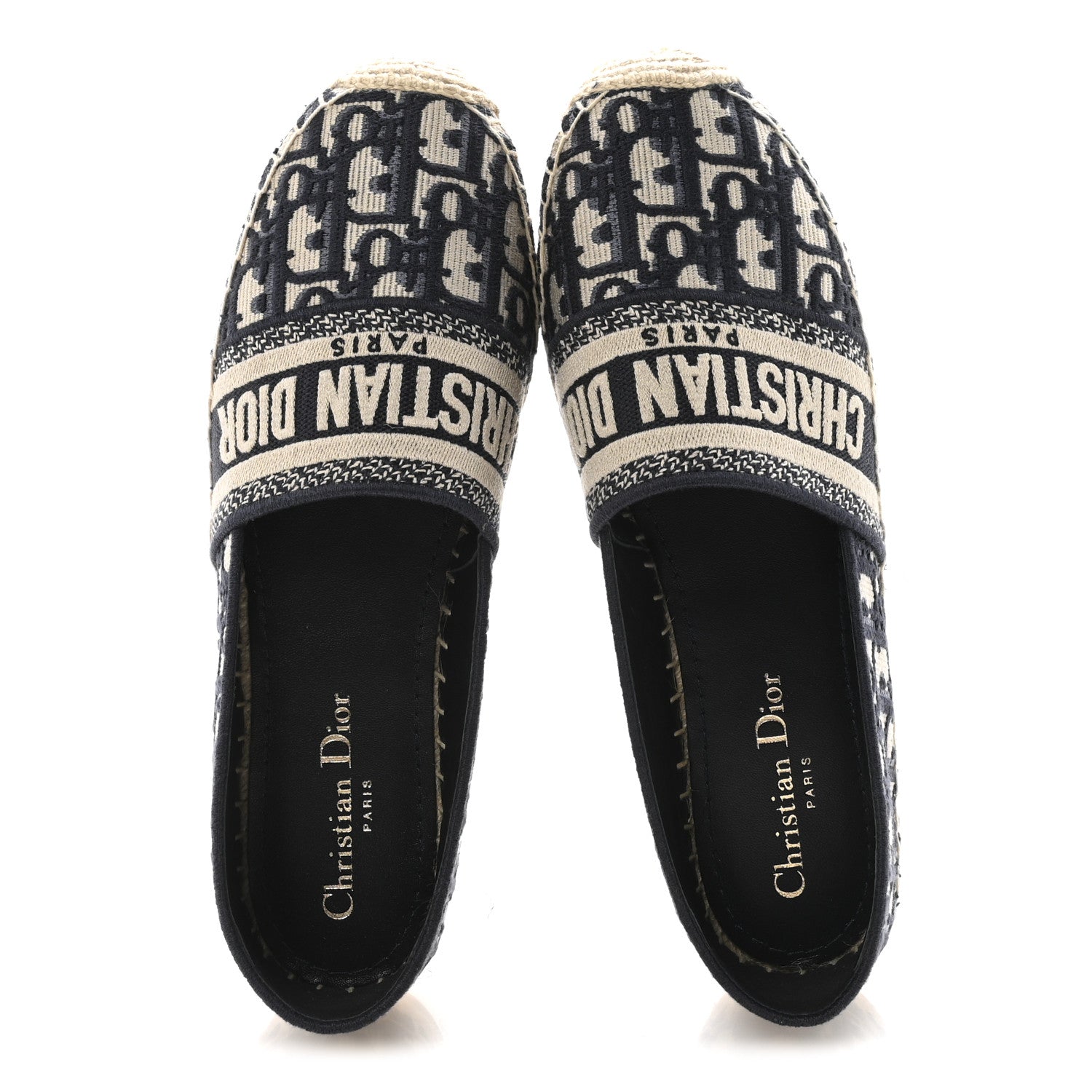 Christian Dior Oblique Embroidered Granville 15mm Espadrilles 38.5