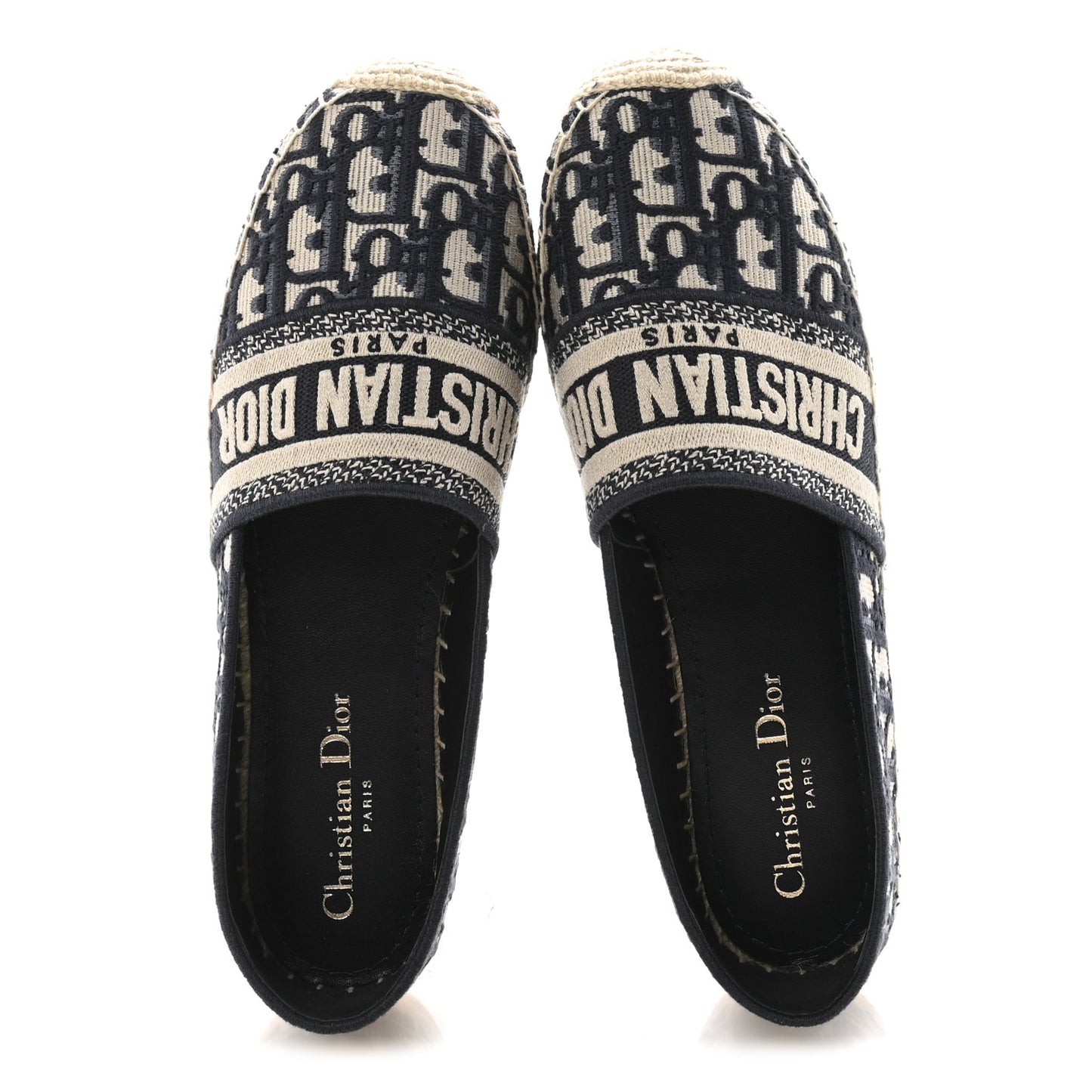 Oblique Embroidered Granville 15mm Espadrilles 38.5 Deep Blue