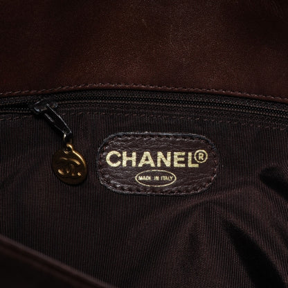 Chanel Leather CC Tote Brown 6 of 7