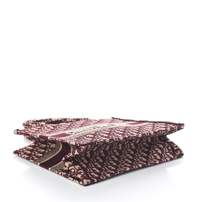 Christian Dior Oblique Medium Book Tote Burgundy Multicolor 4 of 9