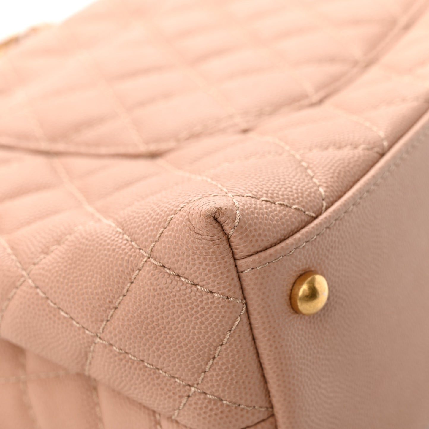 Caviar Quilted Small Coco Handle Flap Light Pink
