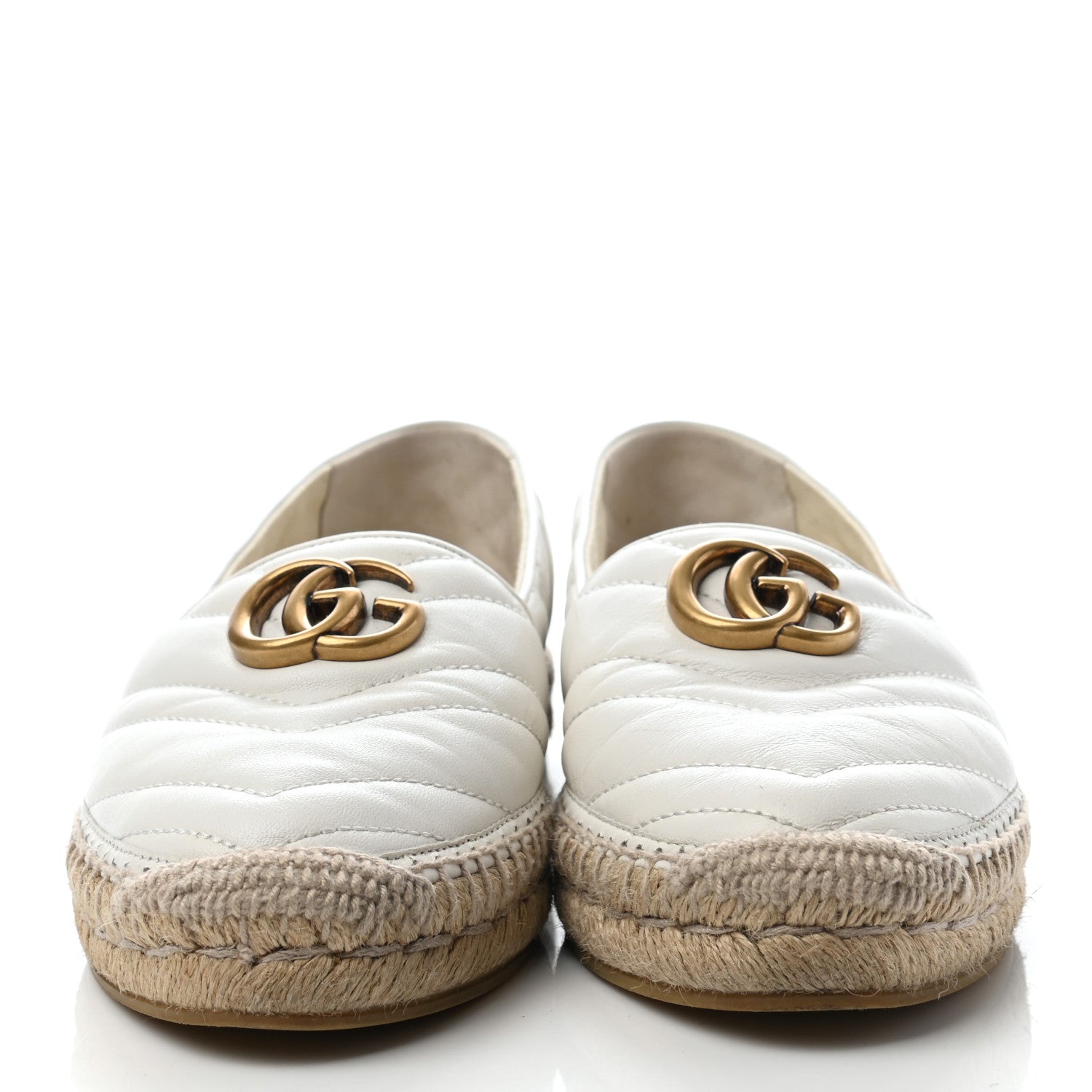 Gucci Nappa Matelasse GG Marmont Espadrilles 38.5 Great White 3 of 9