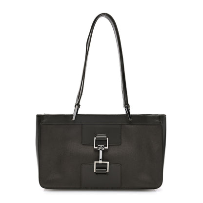 Gucci Satin Calsfkin Bardot Shoulder Bag Grey 1 of 10