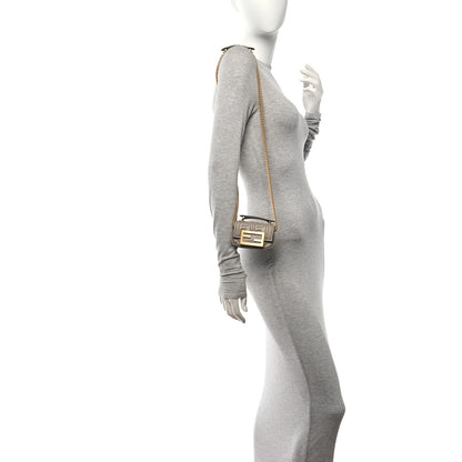 Fendi Nappa Matisse FF Embossed Nano Chain Baguette Tortora 2 of 9