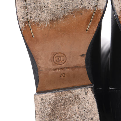 Chanel Calfskin Knee High Boots 40 Black 9 of 10