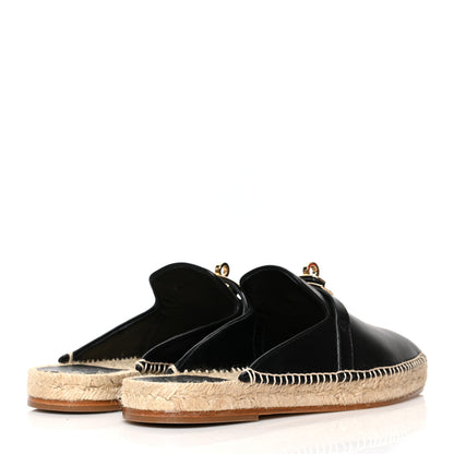 Hermes Goatskin Feria Espadrille 37 Black 4 of 9