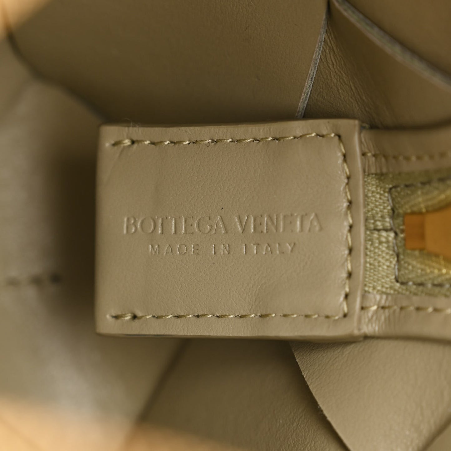Lambskin Maxi Intrecciato Mini Cassette Camera Bag Travertine