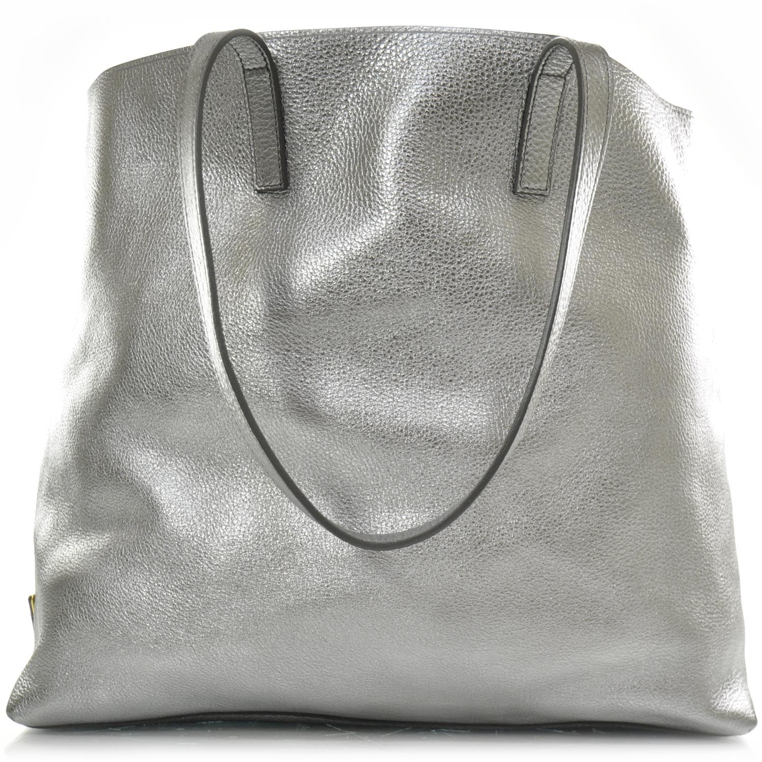 Prada Vitello Daino Tote Silver 2 of 12