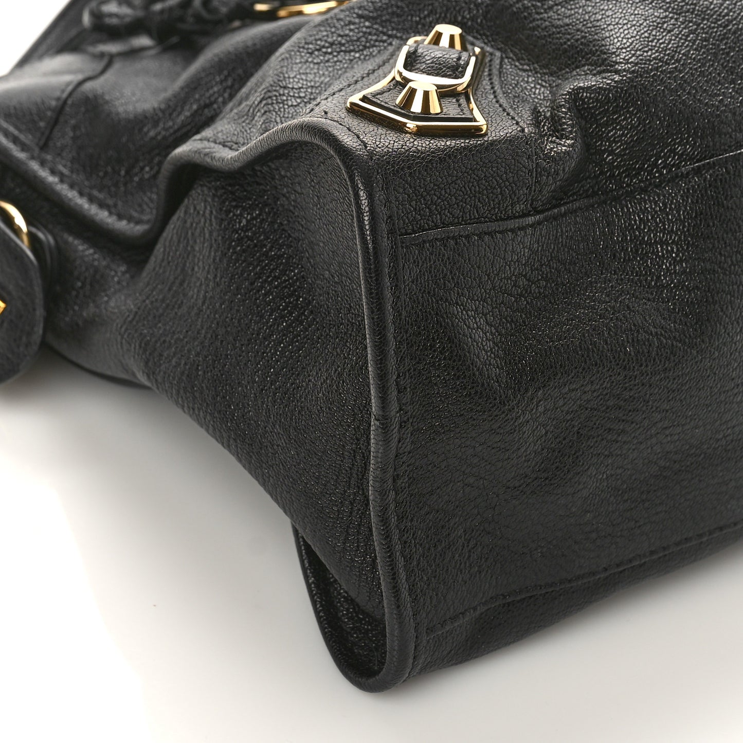 Chevre Gold Metallic Edge Hardware City Black