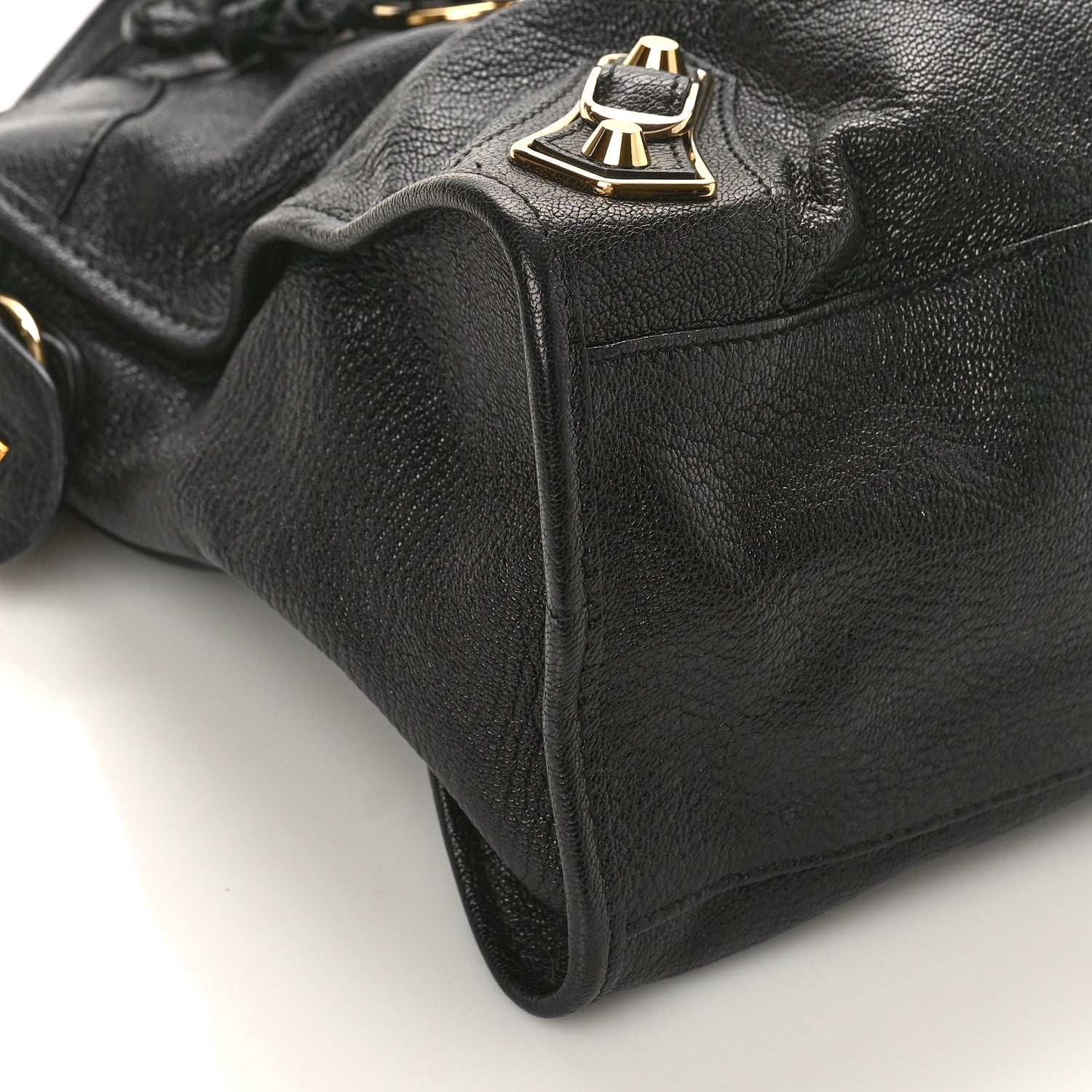Balenciaga Chevre Gold Metallic Edge Hardware City Black 7 of 8
