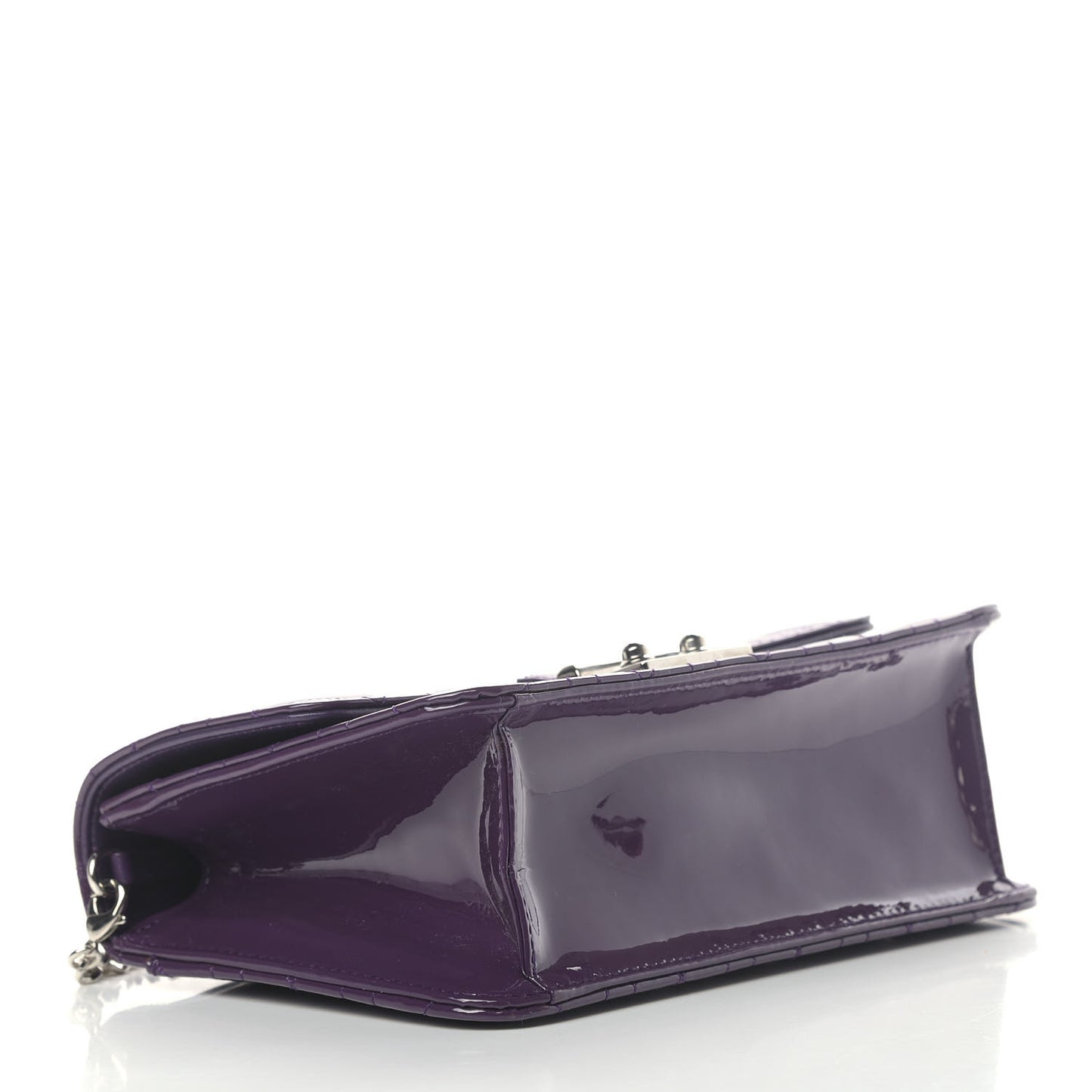 Patent Cannage Miss Dior Promenade Pouch Purple
