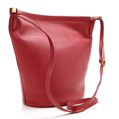 Celine Smooth Calfskin Clasp Bucket Bag Red 3 of 9