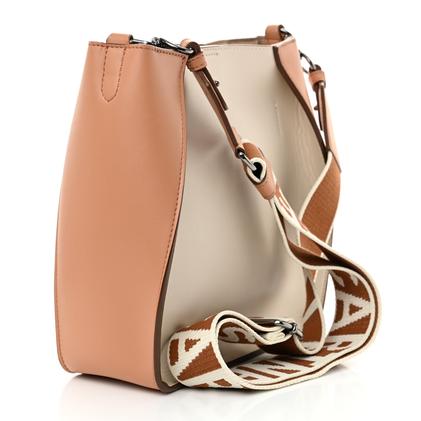 Eco Alter Nappa Perforated Logo Mini Crossbody Beige