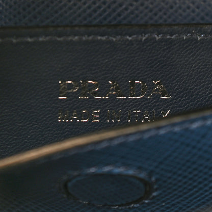 Prada Saffiano Cuir Convertible Top Handle Tote Bleuette 6 of 8