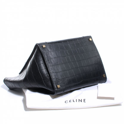 Celine Crocodile Embossed Small Phantom Luggage Black 4 of 7