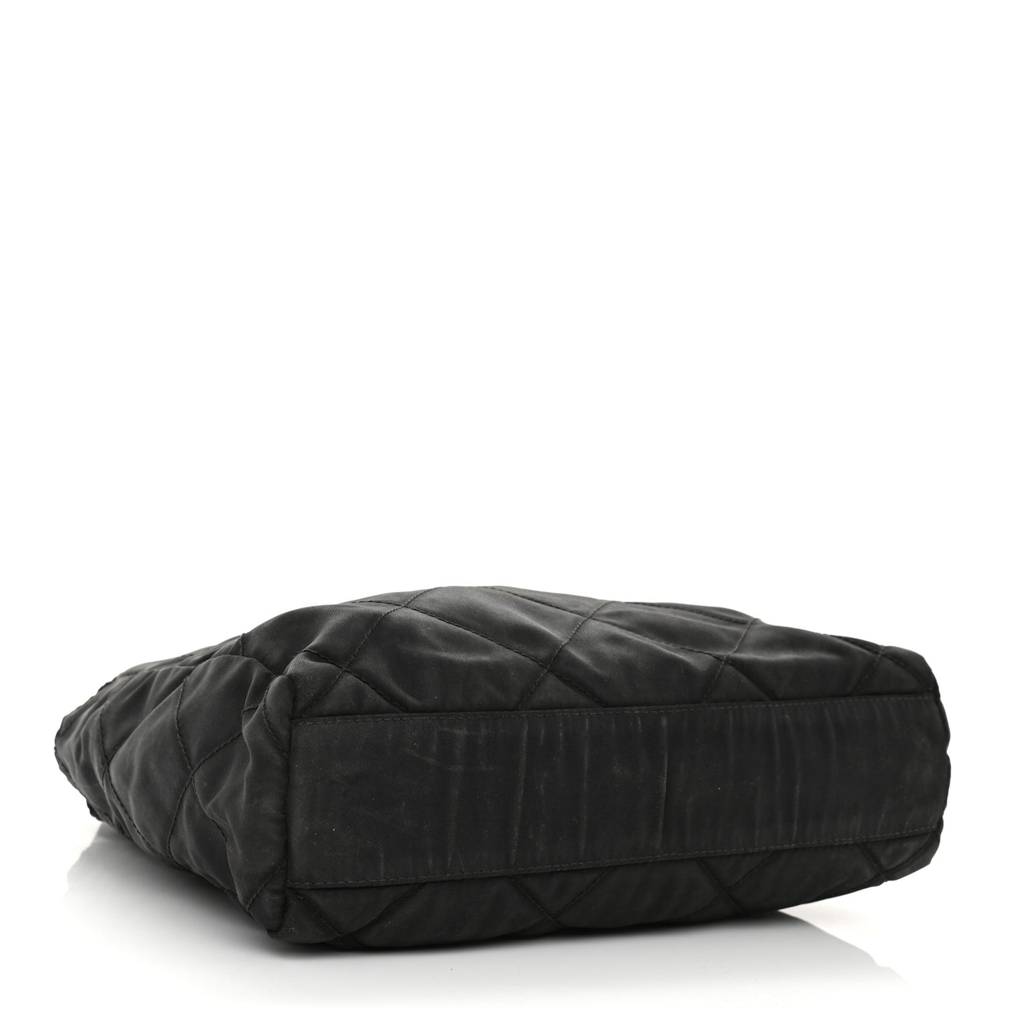 Nylon Tessuto Impuntu Quilted Shoulder Bag Black