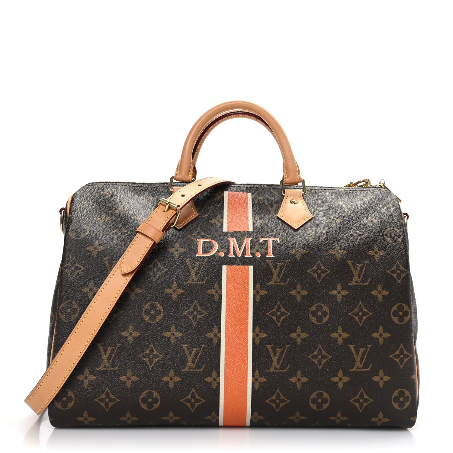 Louis Vuitton Monogram My LV Heritage Speedy Bandouliere 35 Orange Ivory 1 of 11