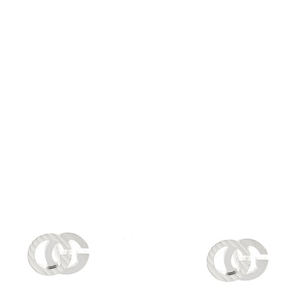 Gucci 18K White Gold Mini Running GG Stud Earrings 1 of 4