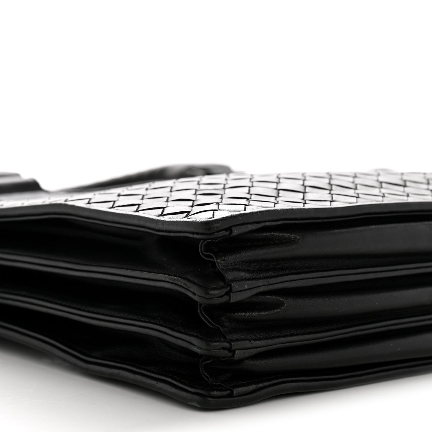 Nappa Intrecciato Briefcase Black