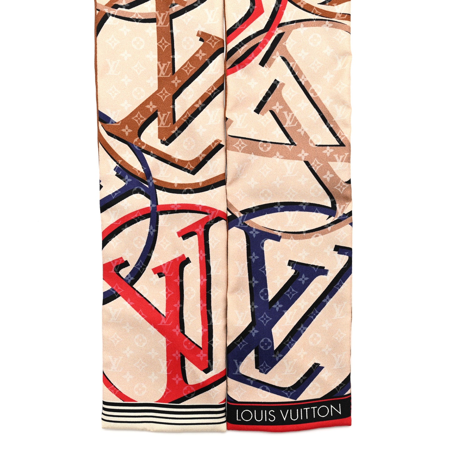 Silk Monogram Planet LV Bandeau Beige