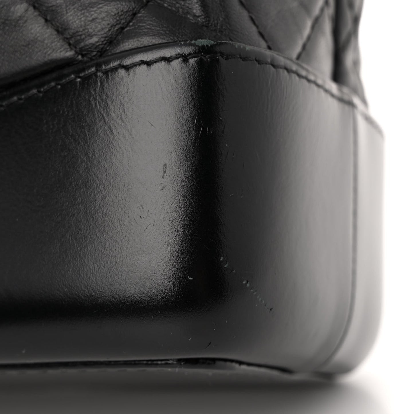 Aged Calfskin Quilted Small Gabrielle Backpack Black