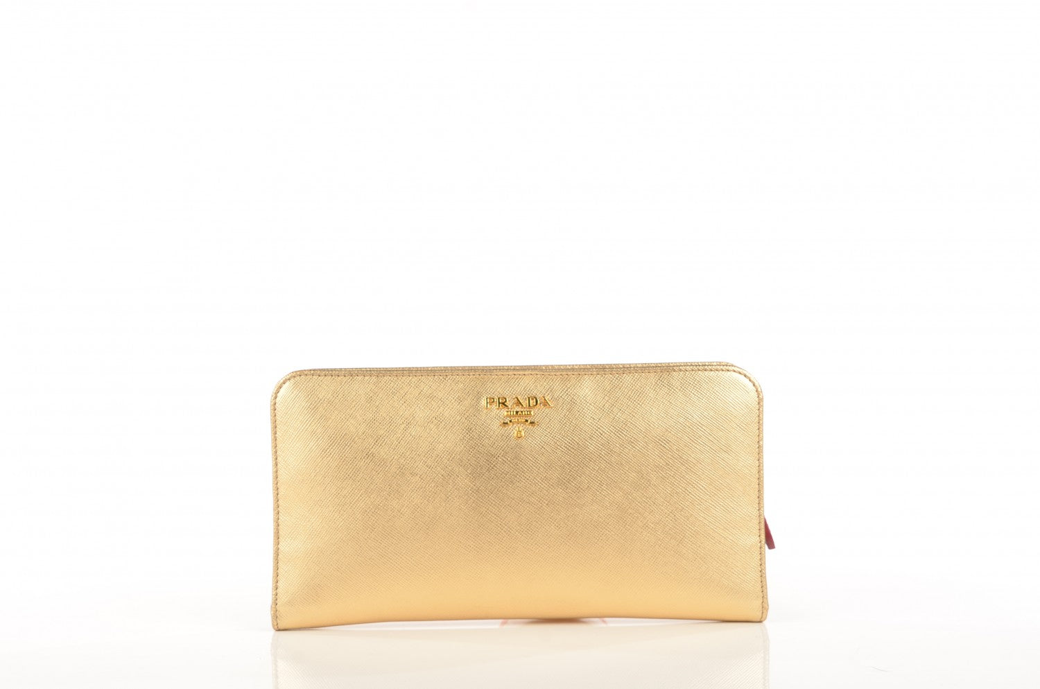 Prada Saffiano Metal Tri-Color Organizer Wallet Platino 9 of 9