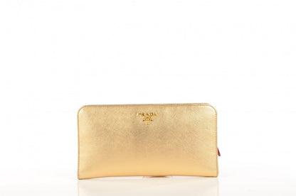 Prada Saffiano Metal Tri-Color Organizer Wallet Platino 9 of 9