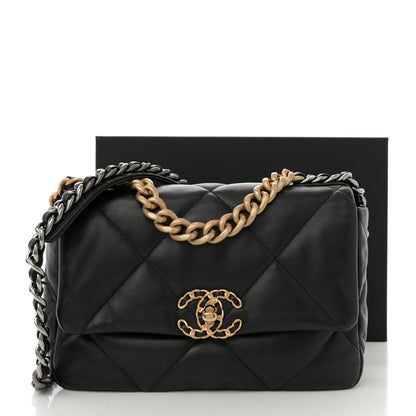Chanel Lambskin Quilted Medium Chanel 19 Flap Black 11 of 11