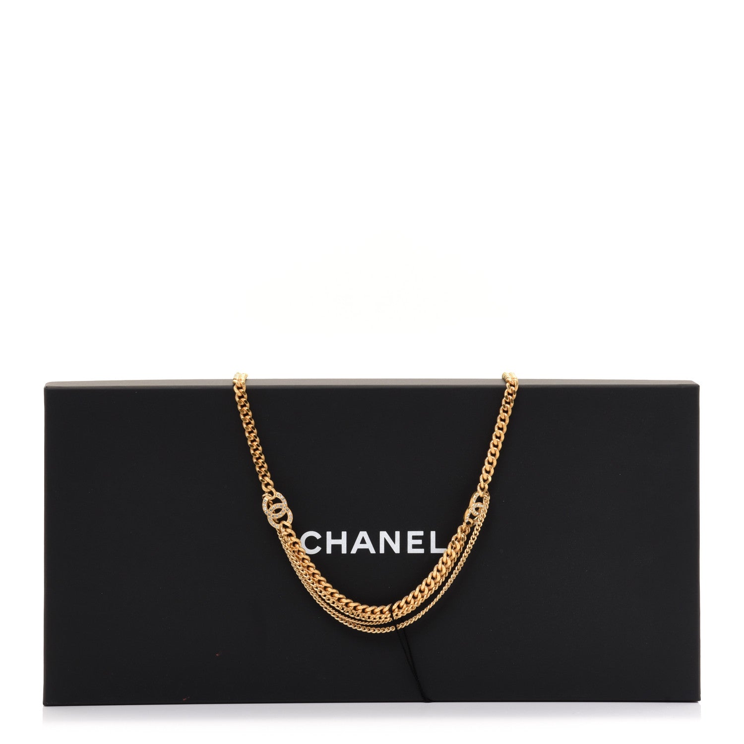 Chanel Crystal CC Multi Strand Chain Belt 75 Gold 5 of 5