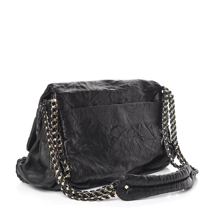 MCM Lambskin Flap Bag Black 3 of 12