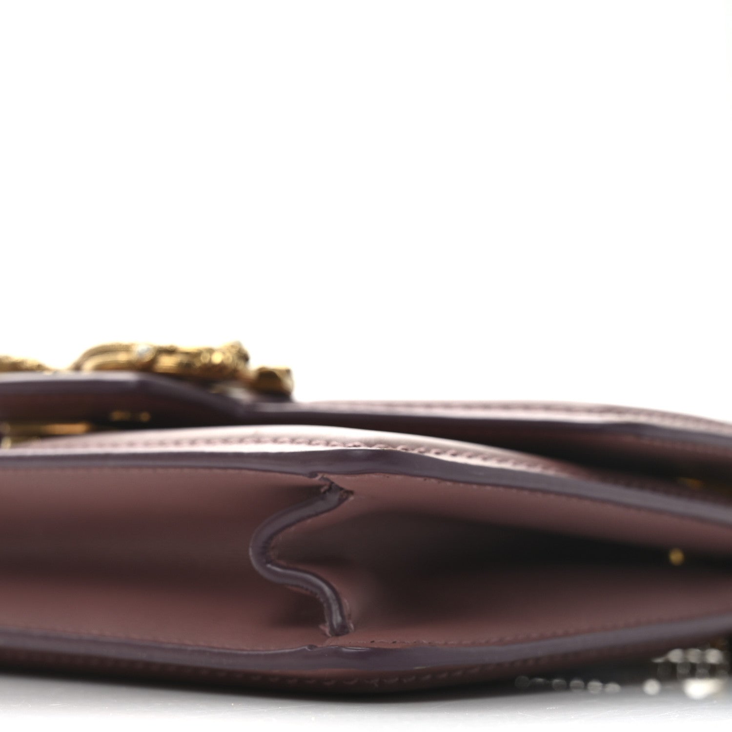 Dolce & Gabbana DOLCE GABBANA Smooth Calfskin Small DG Amore Envelope Bag Pink 9 of 9