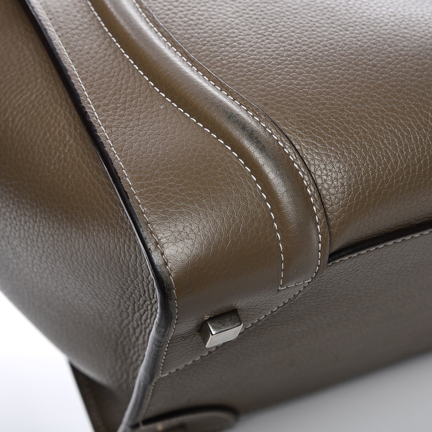Celine Drummed Calfskin Mini Luggage Souris 13 of 17