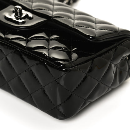 Chanel Patent Calfskin Quilted Mini Rectangular Flap Black 11 of 12
