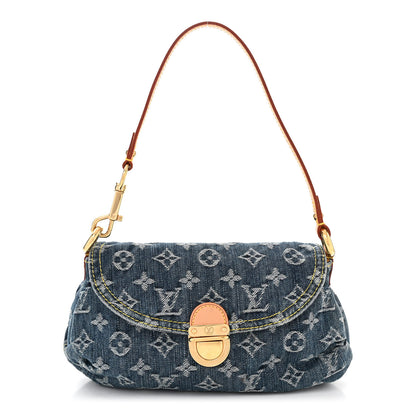 Louis Vuitton Monogram Denim Mini Pleaty Blue 1 of 9