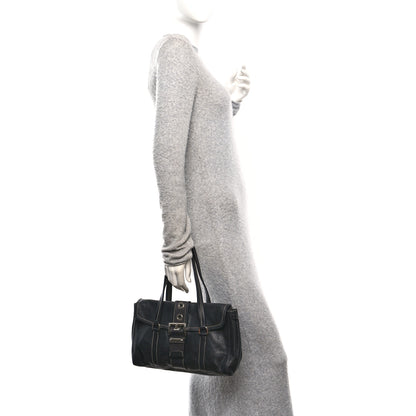 Prada Calf Pocket Shoulder Bag Black 2 of 11