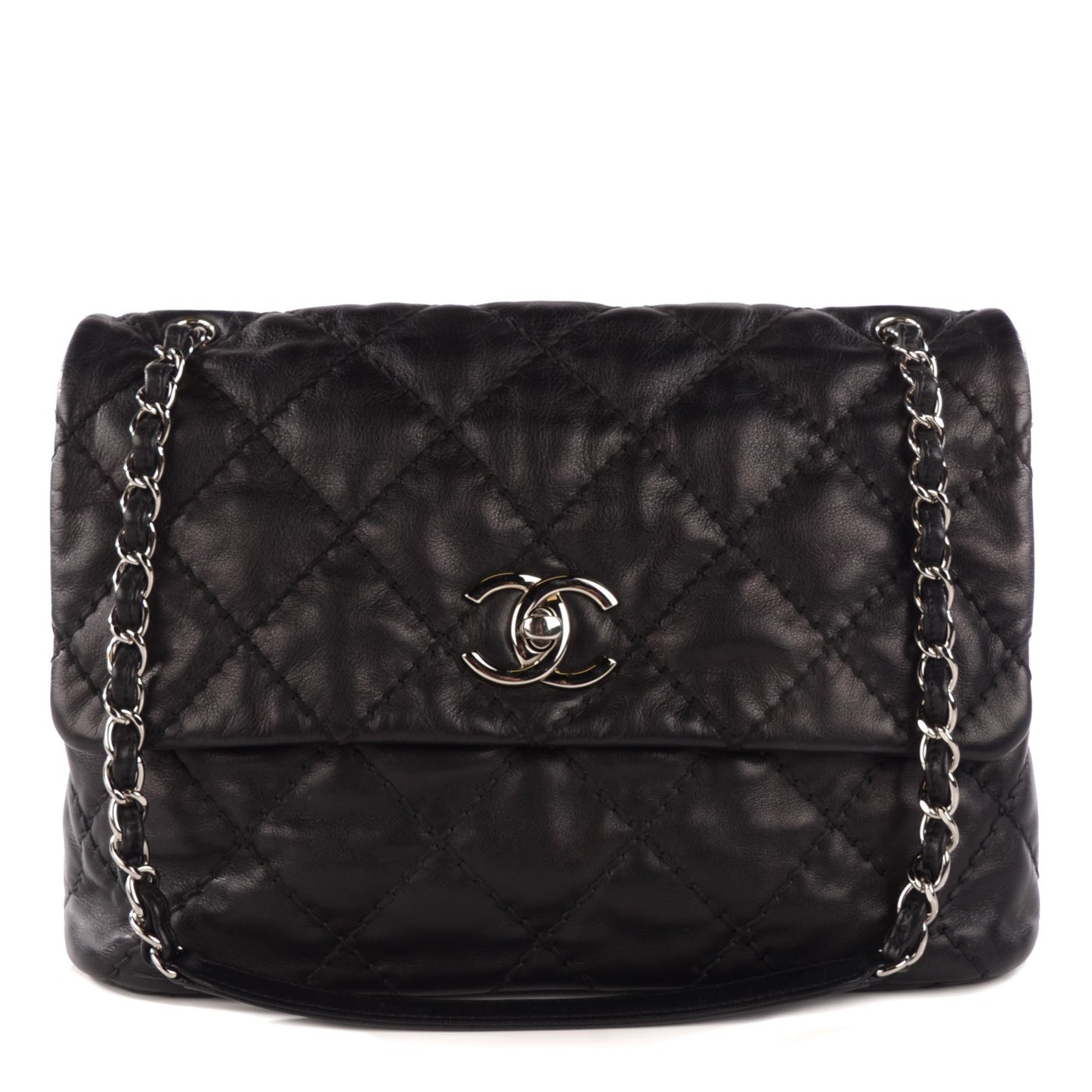 Calfskin Large Love Me Tender Flap Black