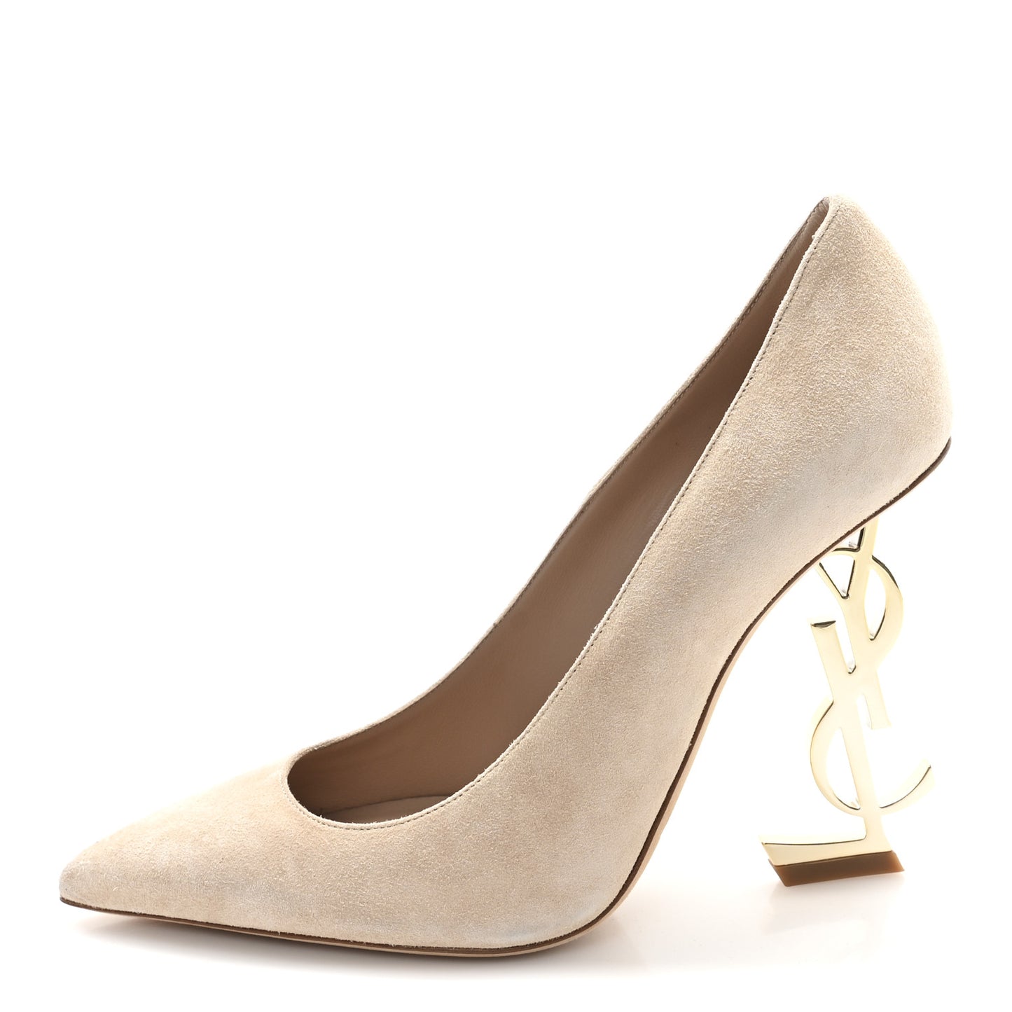 Suede Calfskin Opyum 110 Pumps 35.5 Misia Gold