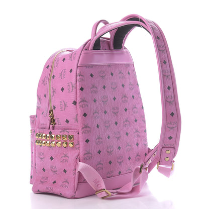 MCM Visetos Medium Side Studs Stark Backpack Pink 2 of 9