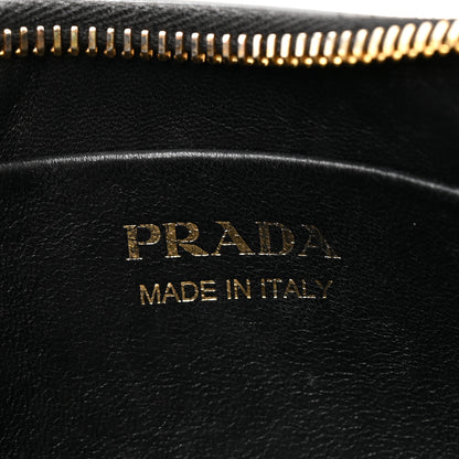 Prada Soft Calfskin Arque Shoulder Bag Black 5 of 10