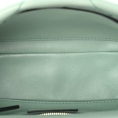 Valentino Garavani Nappa Enamel Monochrome Medium Roman Stud Shoulder Bag Morning Dew 5 of 9