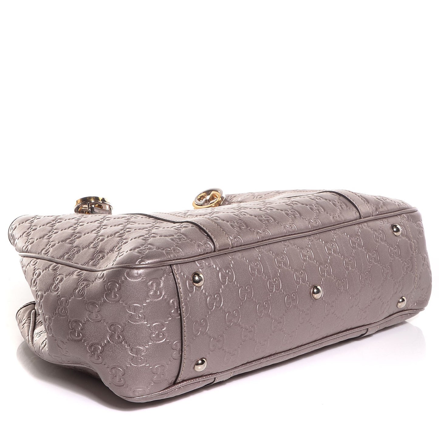 Metallic Guccissima Medium GG Twins Tote Mauve