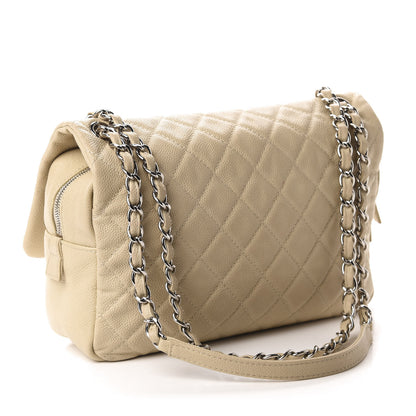 Chanel Caviar Quilted Jumbo Easy Flap Beige 3 of 11